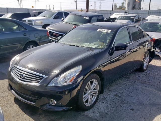 JN1CV6APXDM721974 - 2013 INFINITI G37 BASE BLACK photo 2