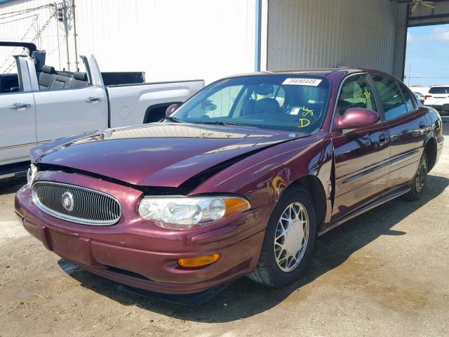 1G4HP52K444109534 - 2004 BUICK LESABRE CU BURGUNDY photo 2