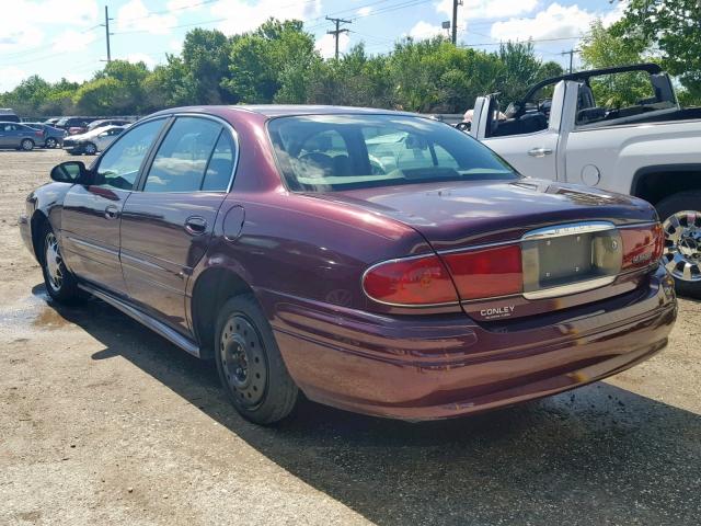 1G4HP52K444109534 - 2004 BUICK LESABRE CU BURGUNDY photo 3