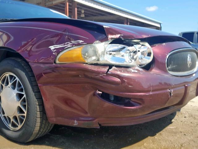 1G4HP52K444109534 - 2004 BUICK LESABRE CU BURGUNDY photo 9