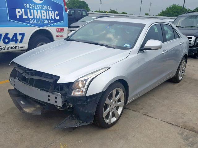 1G6AB5RA6E0187309 - 2014 CADILLAC ATS LUXURY SILVER photo 2