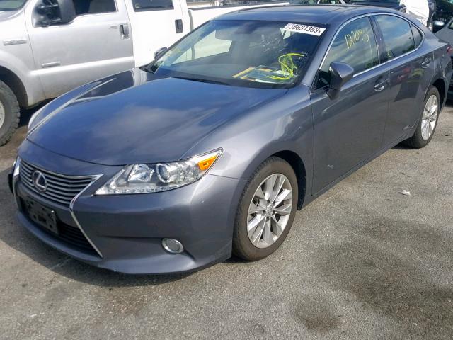 JTHBW1GG0D2028518 - 2013 LEXUS ES 300H GRAY photo 2