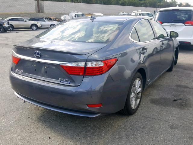 JTHBW1GG0D2028518 - 2013 LEXUS ES 300H GRAY photo 4