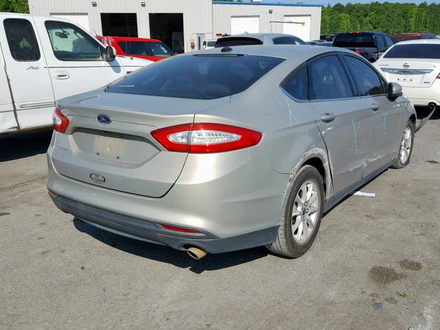 3FA6P0G76FR123275 - 2015 FORD FUSION S GOLD photo 4