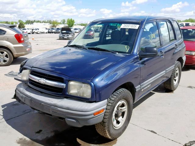 2CNBJ13C3Y6926070 - 2000 CHEVROLET TRACKER BLUE photo 2