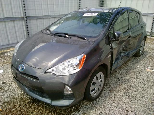 JTDKDTB32C1030072 - 2012 TOYOTA PRIUS C GRAY photo 2