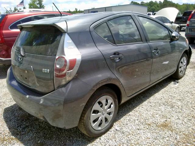 JTDKDTB32C1030072 - 2012 TOYOTA PRIUS C GRAY photo 4