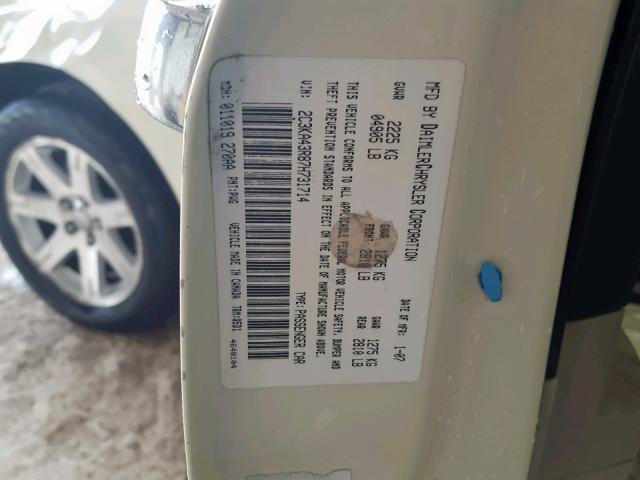 2C3KA43R87H731714 - 2007 CHRYSLER 300 WHITE photo 10