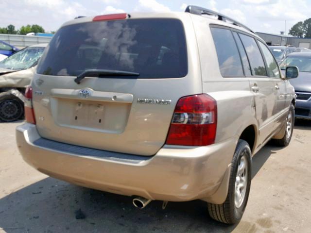 JTEGP21A860093299 - 2006 TOYOTA HIGHLANDER GOLD photo 4