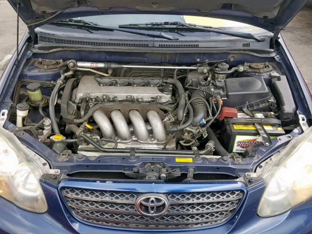 2T1BY32E75C401814 - 2005 TOYOTA COROLLA XR BLUE photo 7