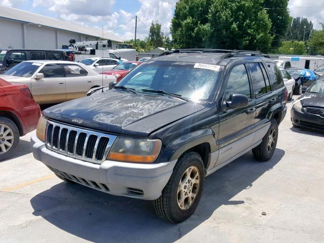 1J4G248S5YC293467 - 2000 JEEP GRAND CHER BLACK photo 2