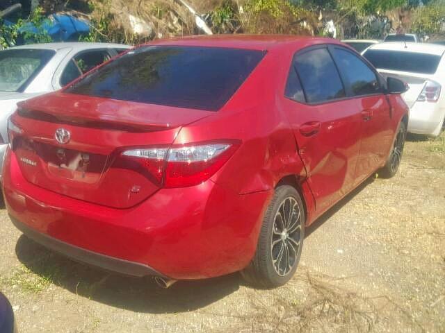 5YFBURHE4FP310166 - 2015 TOYOTA COROLLA L RED photo 4