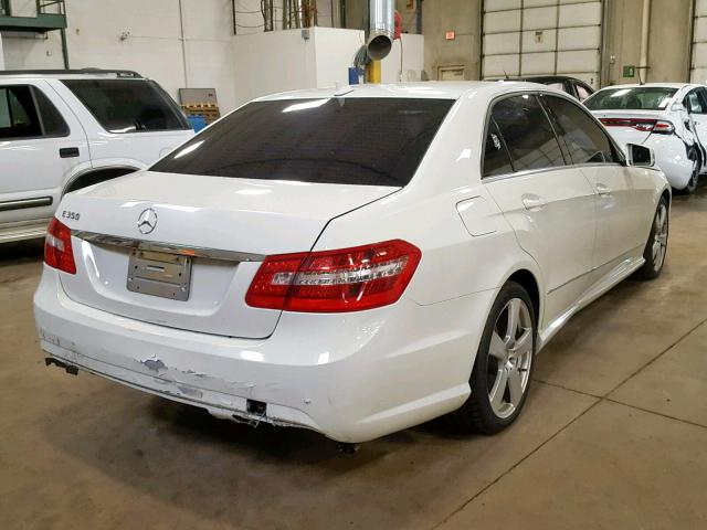 WDDHF5GB9AA107832 - 2010 MERCEDES-BENZ E 350 WHITE photo 4