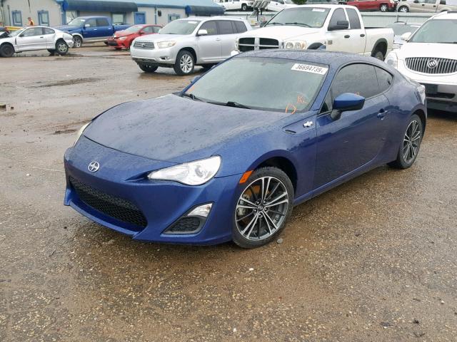 JF1ZNAA13F9713474 - 2015 TOYOTA SCION FR-S BLUE photo 2