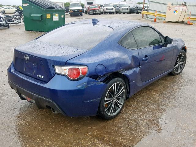 JF1ZNAA13F9713474 - 2015 TOYOTA SCION FR-S BLUE photo 4