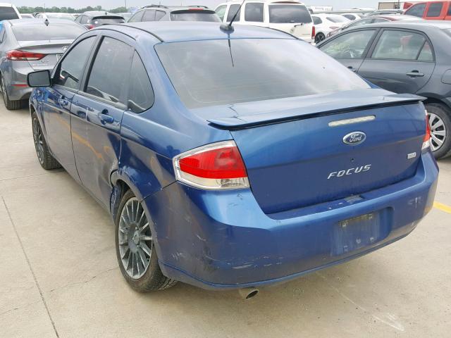 1FAHP36N89W112502 - 2009 FORD FOCUS SES BLUE photo 3