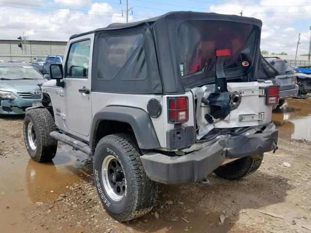 1J4GA2D13BL519839 - 2011 JEEP WRANGLER S SILVER photo 3