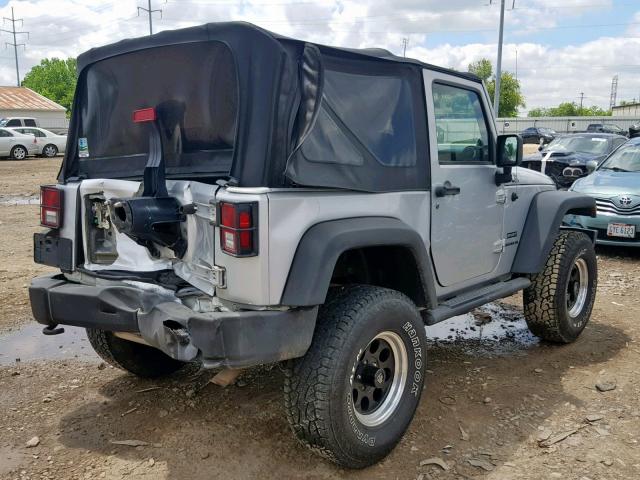 1J4GA2D13BL519839 - 2011 JEEP WRANGLER S SILVER photo 4