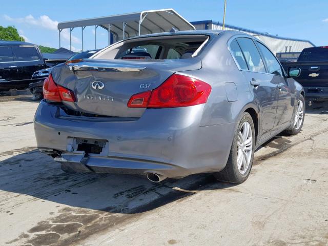 JN1CV6AP4DM713532 - 2013 INFINITI G37 BASE GRAY photo 4