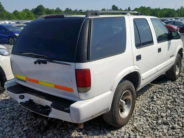 1GNCS13X24K168746 - 2004 CHEVROLET BLAZER WHITE photo 4