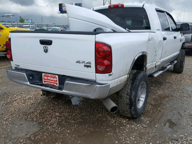 3D7KS29C07G739358 - 2007 DODGE RAM 2500 WHITE photo 4