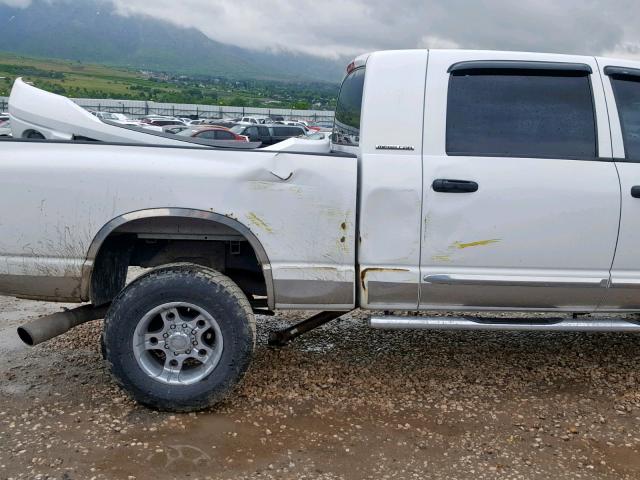 3D7KS29C07G739358 - 2007 DODGE RAM 2500 WHITE photo 9