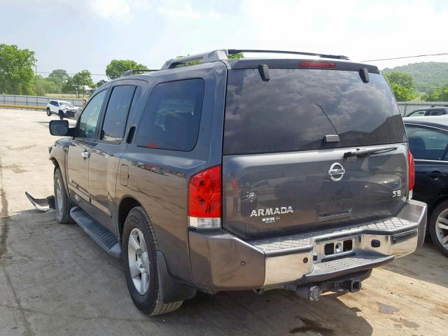 5N1BA08A77N720746 - 2007 NISSAN ARMADA SE BLACK photo 3