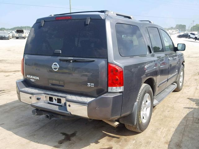 5N1BA08A77N720746 - 2007 NISSAN ARMADA SE BLACK photo 4