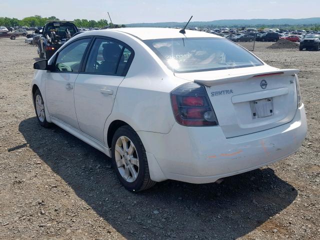 3N1AB6AP4BL624079 - 2011 NISSAN SENTRA 2.0 WHITE photo 3