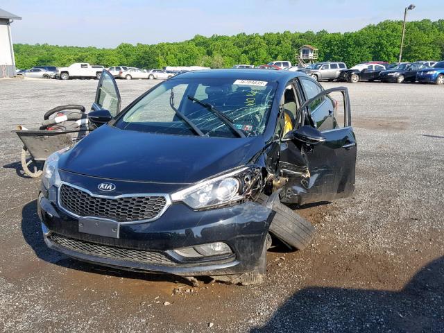 KNAFZ4A81E5179409 - 2014 KIA FORTE EX BLACK photo 2