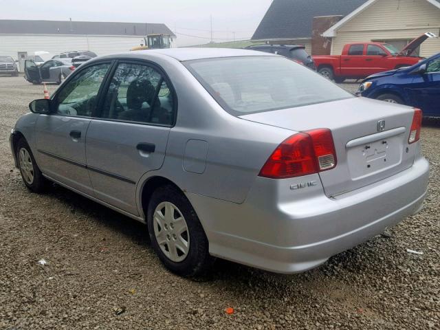 1HGES16364L017088 - 2004 HONDA CIVIC DX V SILVER photo 3