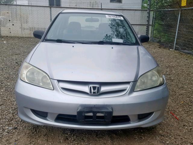 1HGES16364L017088 - 2004 HONDA CIVIC DX V SILVER photo 9