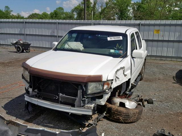 2HJYK16428H513797 - 2008 HONDA RIDGELINE WHITE photo 2