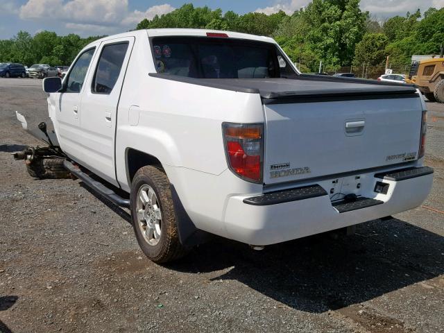 2HJYK16428H513797 - 2008 HONDA RIDGELINE WHITE photo 3