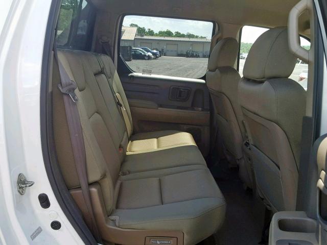 2HJYK16428H513797 - 2008 HONDA RIDGELINE WHITE photo 6