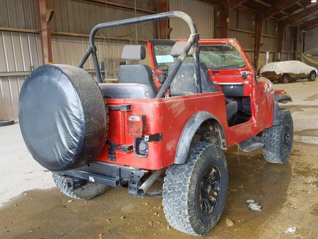 1JCUM87E3ET087452 - 1984 JEEP JEEP CJ7 RED photo 4