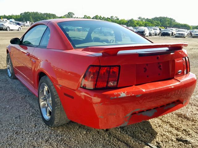 1FAFP40412F213917 - 2002 FORD MUSTANG RED photo 3