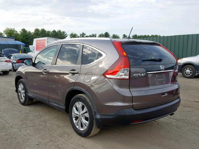 2HKRM4H70EH670436 - 2014 HONDA CR-V EXL BROWN photo 3