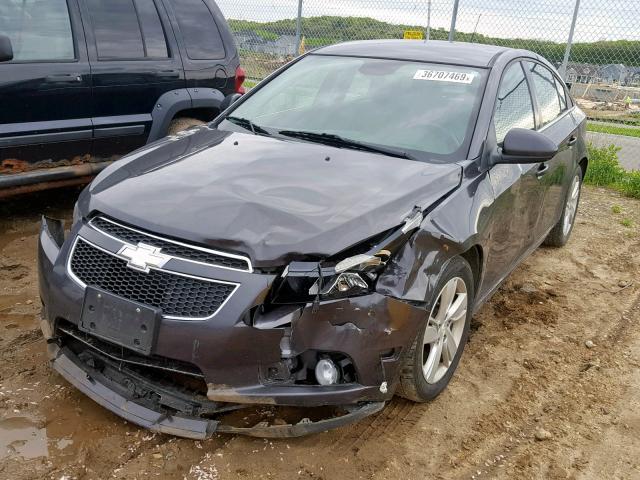 1G1P75SZ9E7145239 - 2014 CHEVROLET CRUZE GRAY photo 2