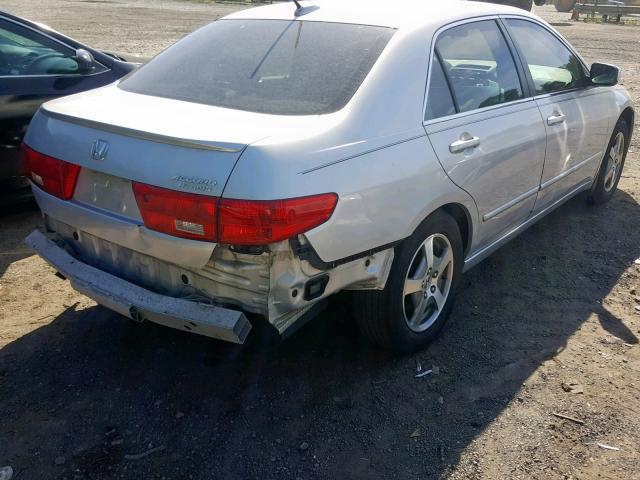 JHMCN36545C007038 - 2005 HONDA ACCORD HYB SILVER photo 4