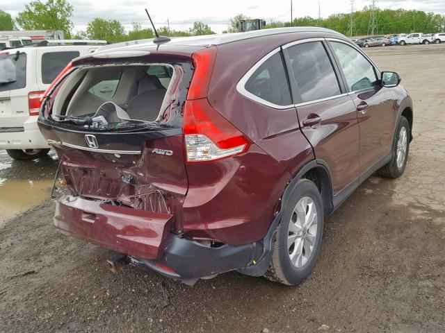 5J6RM4H78EL093094 - 2014 HONDA CR-V EXL RED photo 4