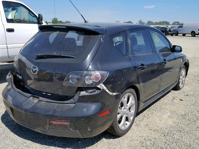 JM1BK344971674623 - 2007 MAZDA 3 HATCHBAC BLACK photo 4