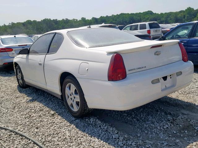 2G1WJ15K069188274 - 2006 CHEVROLET MONTE CARL WHITE photo 3