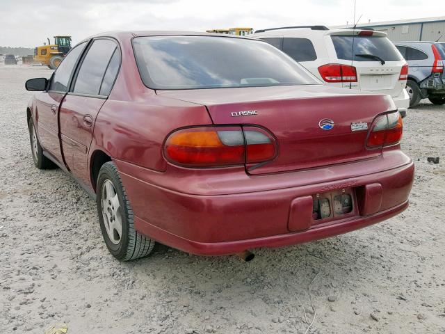 1G1ND52F15M188044 - 2005 CHEVROLET CLASSIC BURGUNDY photo 3