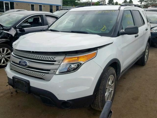 1FM5K8B88DGB45460 - 2013 FORD EXPLORER WHITE photo 2