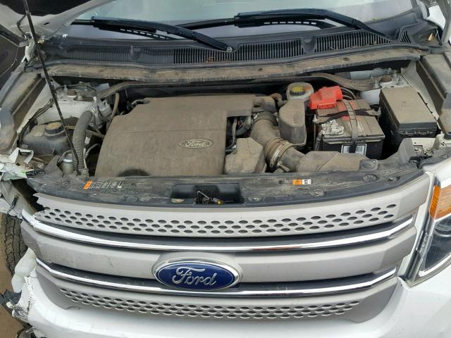 1FM5K8B88DGB45460 - 2013 FORD EXPLORER WHITE photo 7