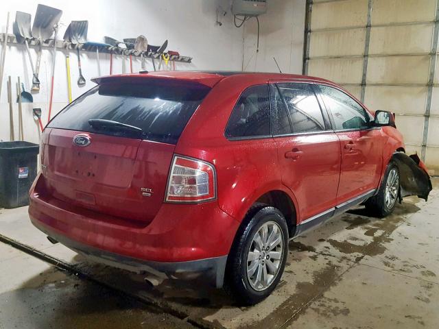 2FMDK4JC6ABB10820 - 2010 FORD EDGE SEL RED photo 4