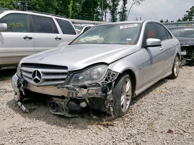 WDDGF4HB8CA609268 - 2012 MERCEDES-BENZ C 250 SILVER photo 2