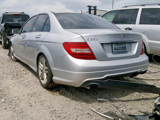 WDDGF4HB8CA609268 - 2012 MERCEDES-BENZ C 250 SILVER photo 3