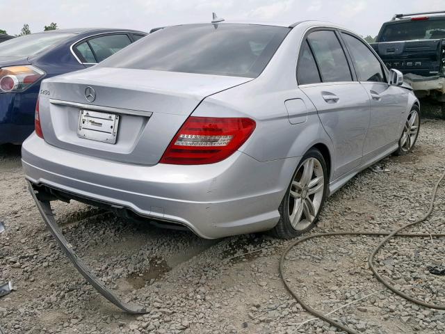 WDDGF4HB8CA609268 - 2012 MERCEDES-BENZ C 250 SILVER photo 4